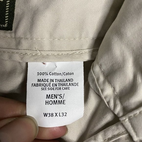 Eddie Bauer Men's Light Tan Straight Leg Chino Pants - Picture 9 of 11